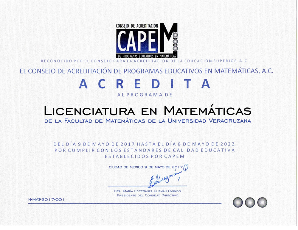 Licenciatura en Matemáticas