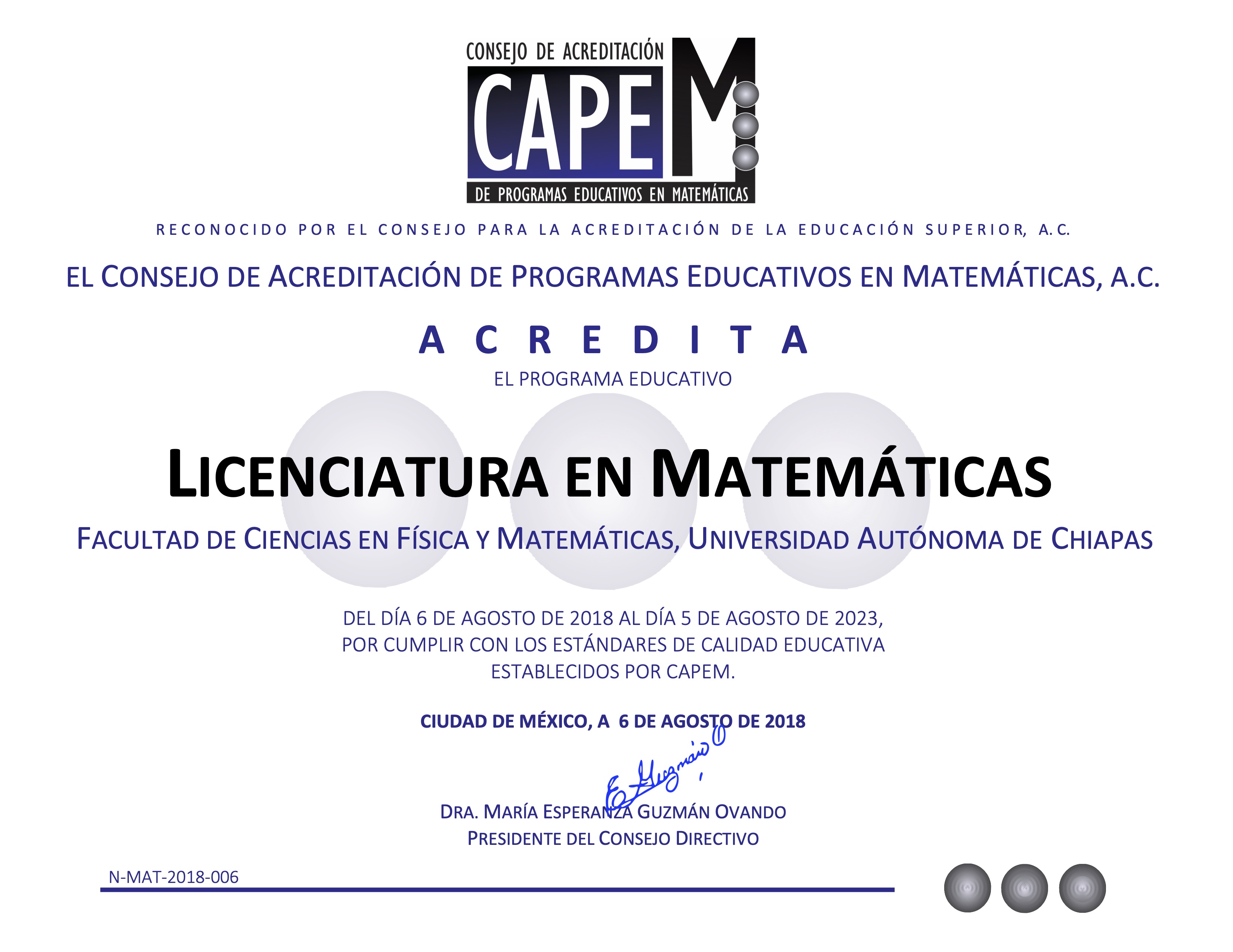 Licenciatura en Matemáticas