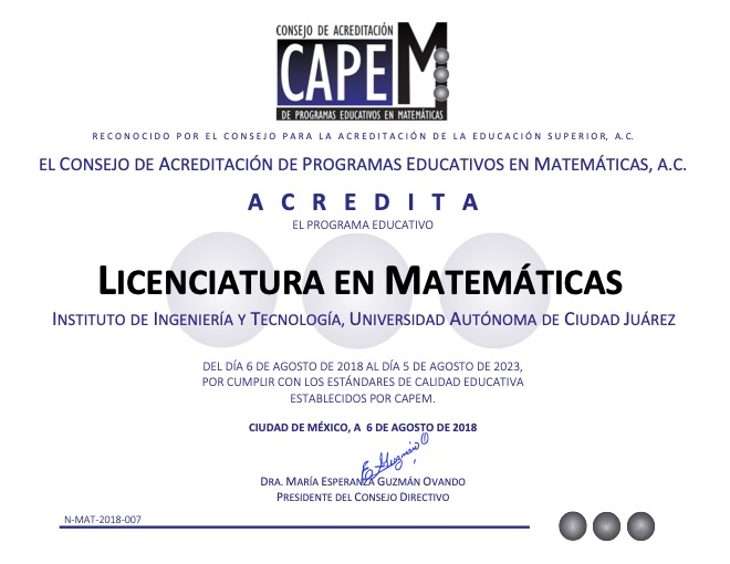 Licenciatura en Matemáticas