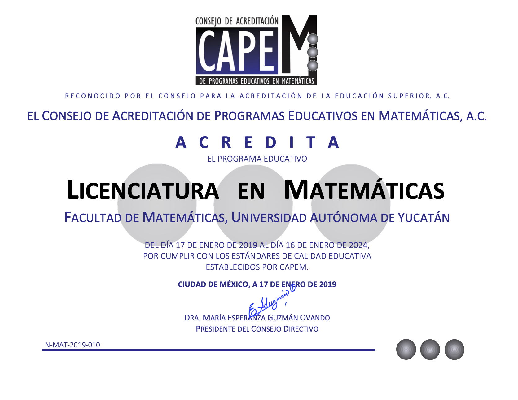 Licenciatura en Matemáticas
