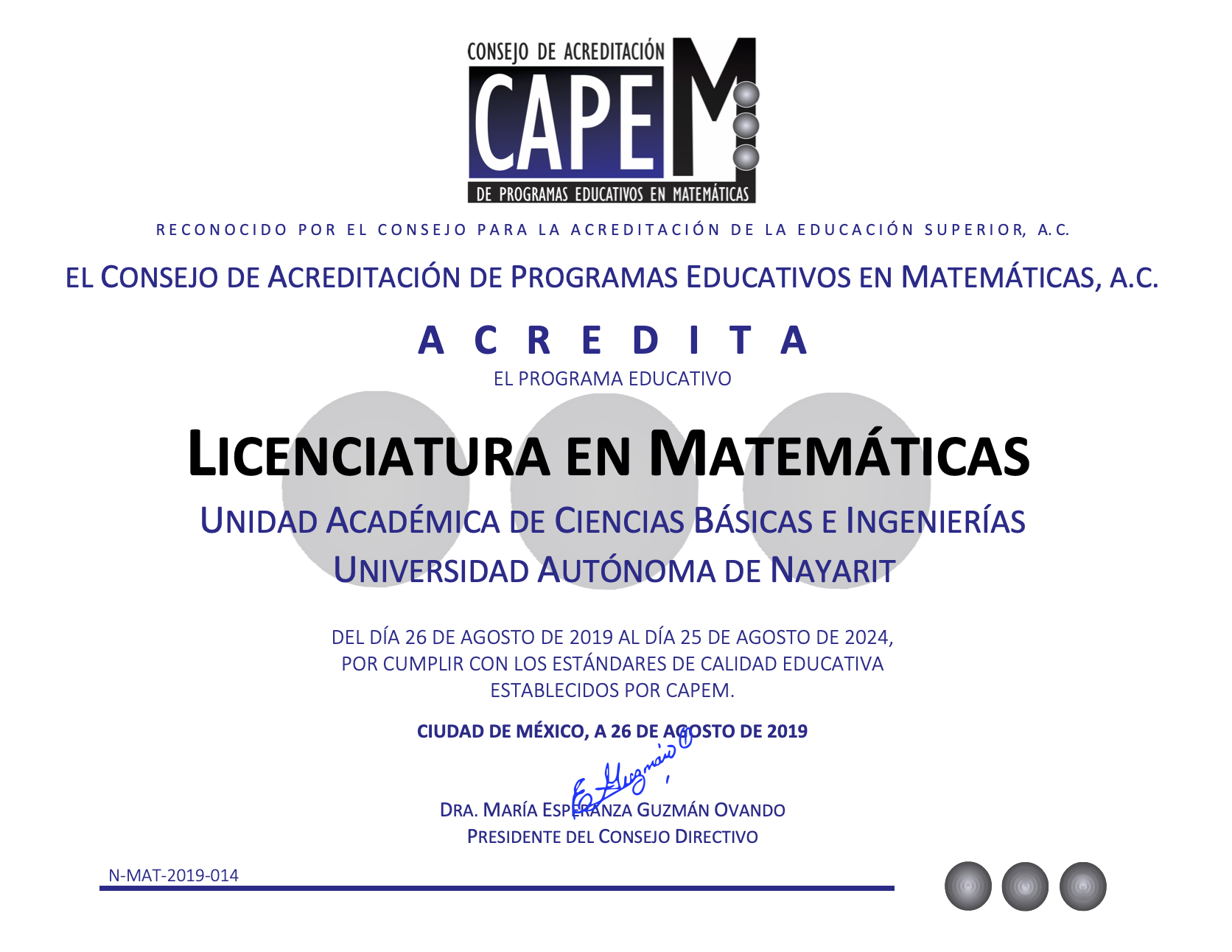 Licenciatura en Matemáticas