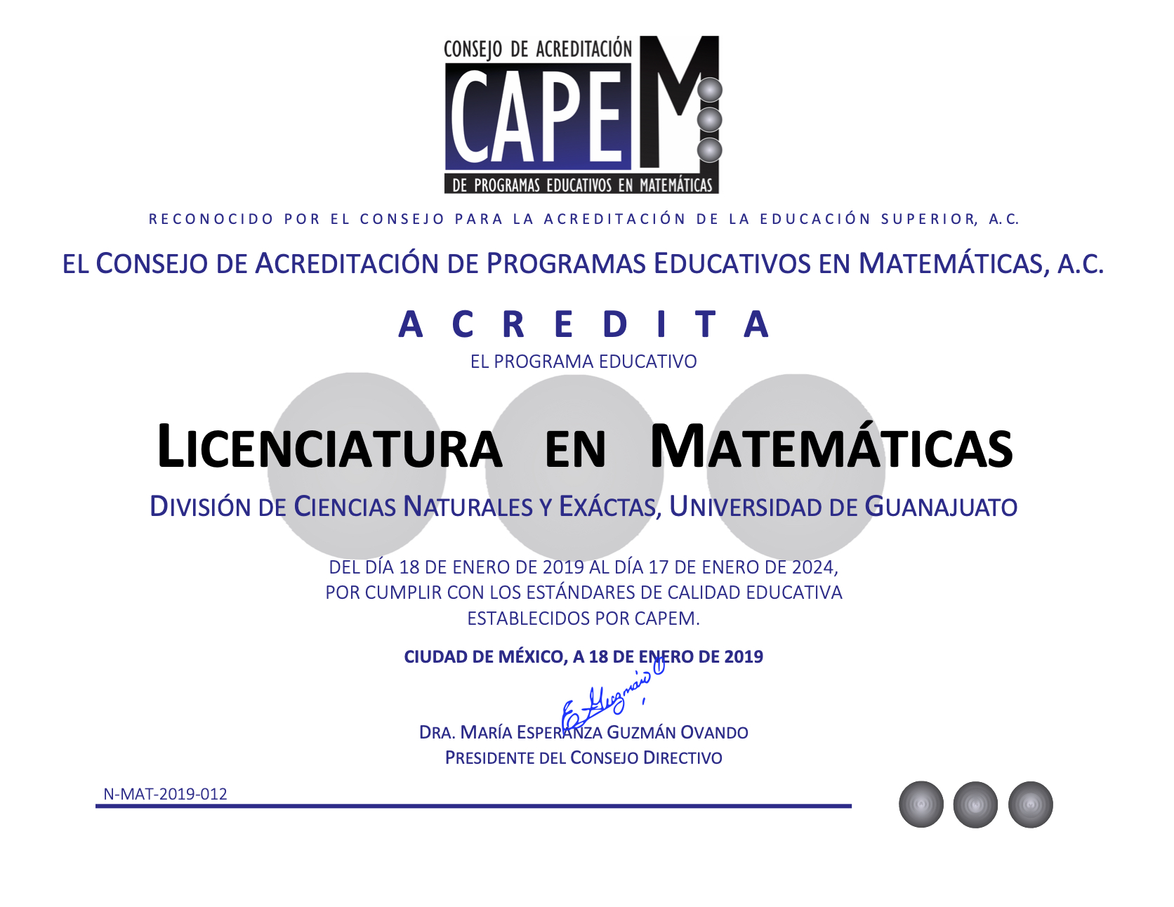 Licenciatura en Matemáticas