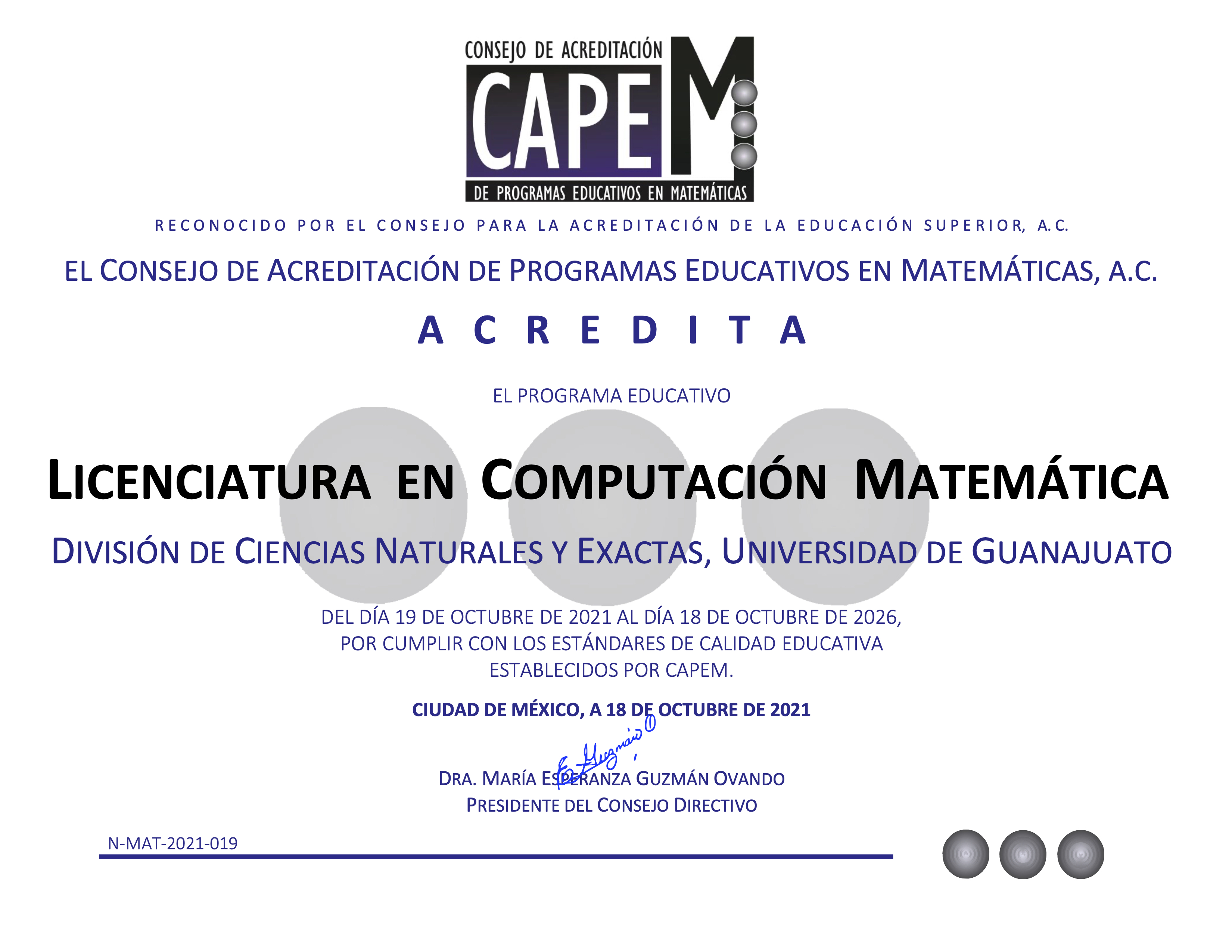 Licenciatura en Computación Matemática