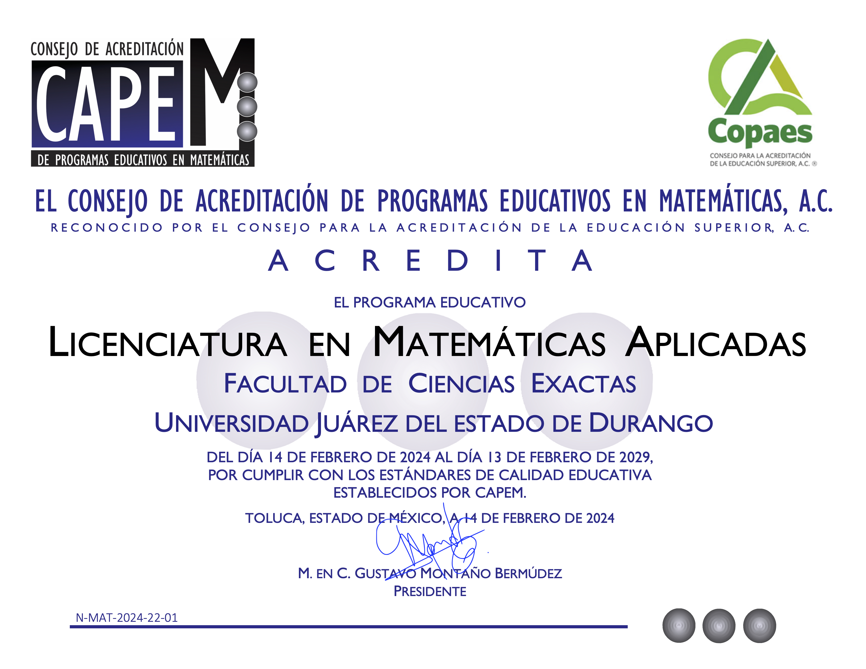 Licenciatura en Matemáticas Aplicadas